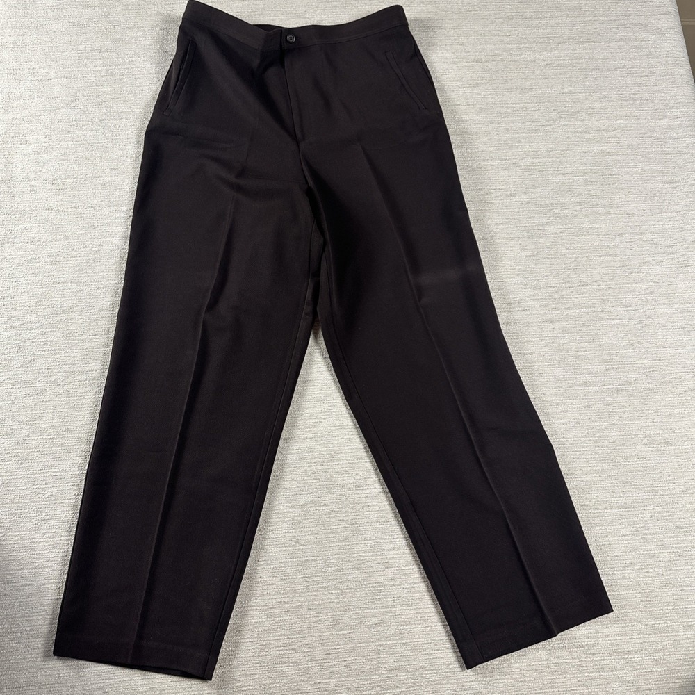 Career Office Brown Dress Pants Straight Leg Work Business Casual Travel 14